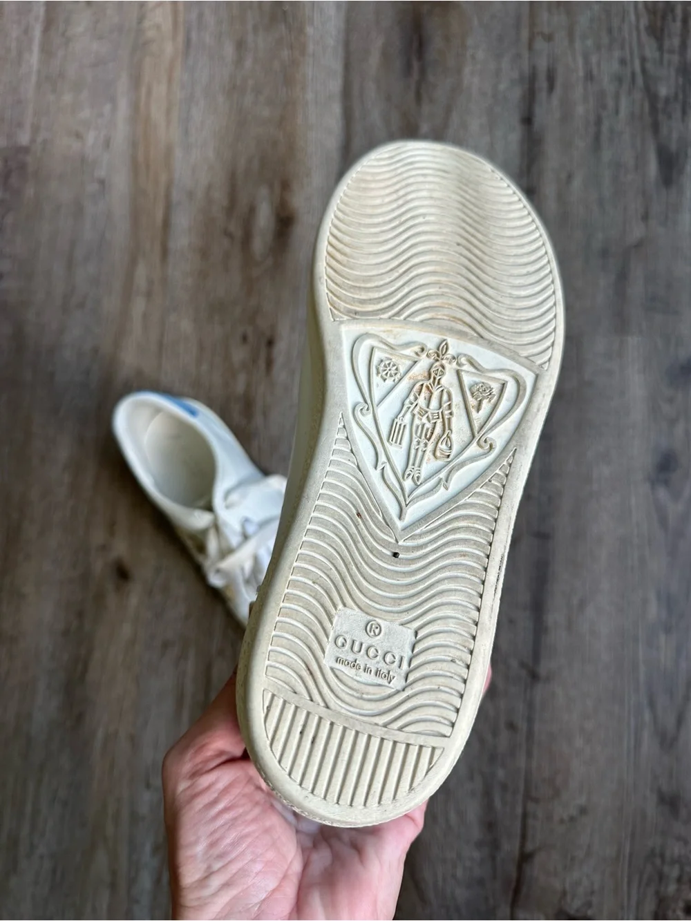 Gucci White Leather Sneakers